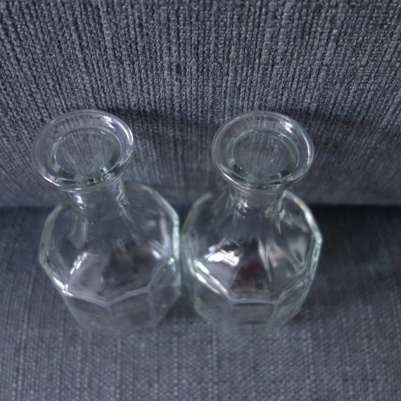 Vintage Glass Salad Dressing Shakers with All Glass Caps - Picture 3 of 7